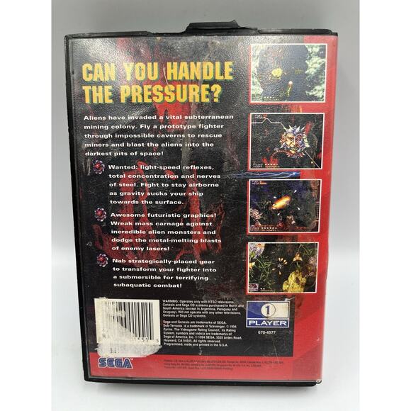 Sub Terrania (Sega Genesis, 1994) With Original Box - Picture 4 of 10